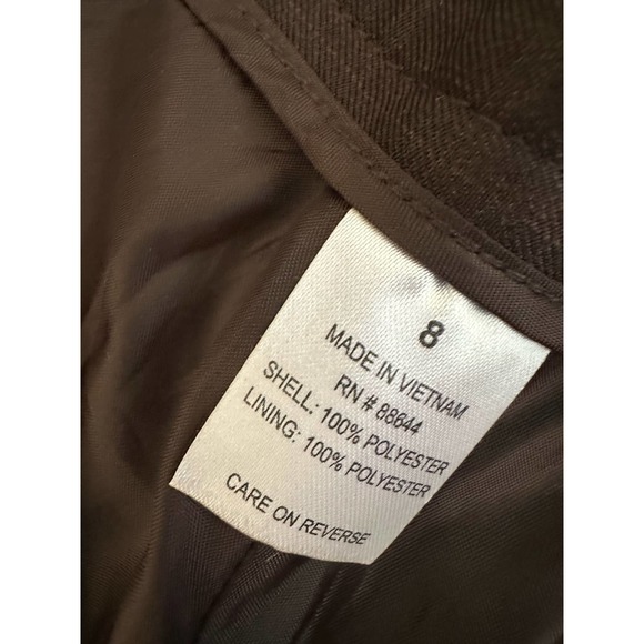 NWT Women Jacket Pants Brown Suit 2pc Set 8 New Washable Dry Clean Work Office - Picture 13 of 14